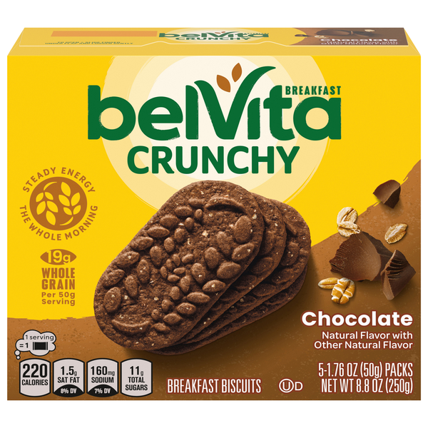 belVita Crunchy Chocolate Breakfast Biscuits - 5 ct