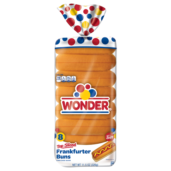Wonder Top Sliced Frankfurter Buns - 8 ct