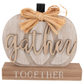 Smart Living Harvest Wood Decor Gather Together Pumpkin