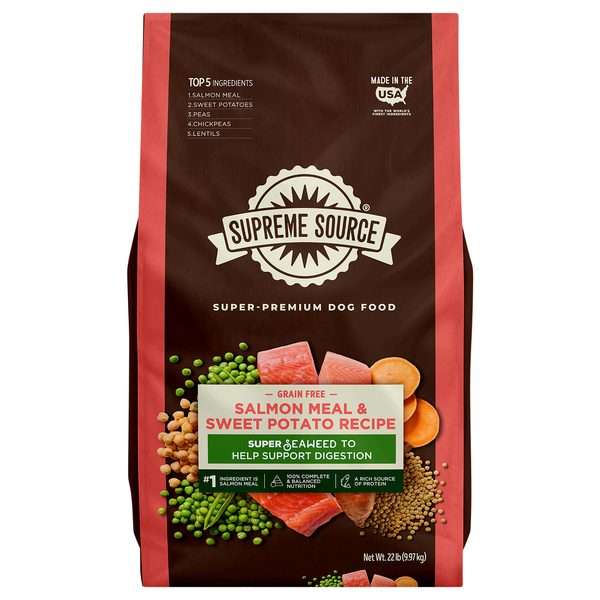 Supreme Source Grain Free Salmon Meal & Sweet Potato Recipe Dry Dog Food