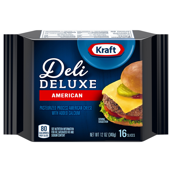 Kraft Deli Deluxe American Cheese Slices - 16 ct
