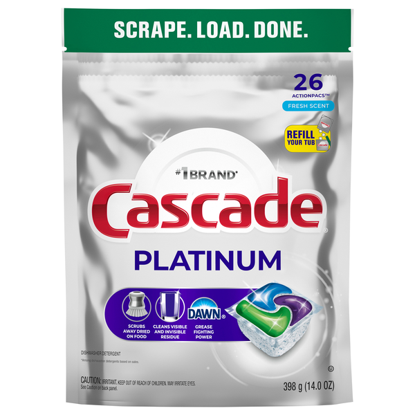 Cascade Platinum Dawn Fresh Scent Dishwasher Detergent ActionPacs