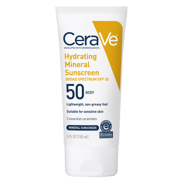 CeraVe Hydrating Mineral Body Sunscreen SPF 50