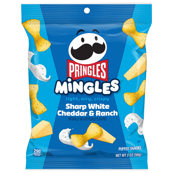 Pringles Mingles Sharp White Cheddar & Ranch Puffed Snacks