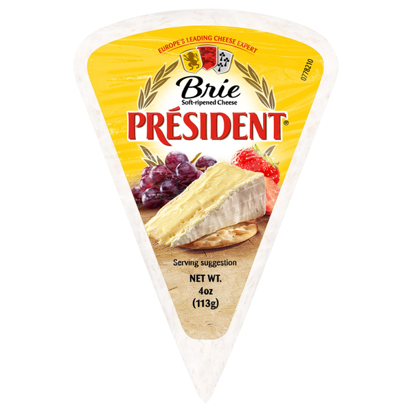 President Soft Ripened Brie Cheese Wedge