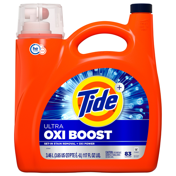Tide + Ultra Oxi Boost Liquid Laundry Detergent