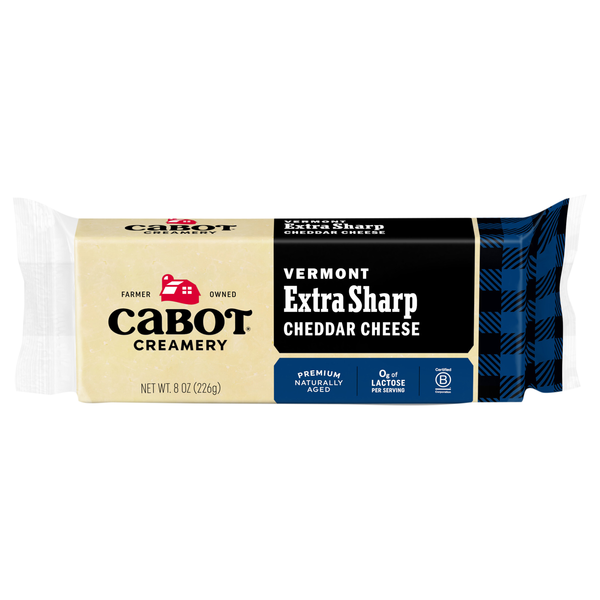 Cabot Creamery Aged Vermont Extra Sharp White Cheddar Cheese Block