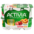 Activia Low Fat Strawberry & Peach Probiotic Yogurt Cups - 12 ct