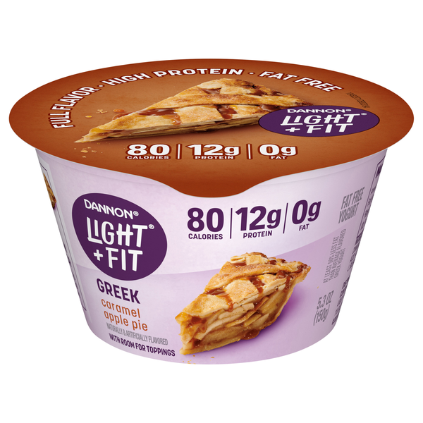 Dannon Light + Fit Fat Free Caramel Apple Pie Greek Yogurt Cup