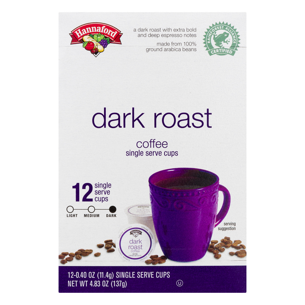 Hannaford Dark Roast Single Serving Coffee Cups