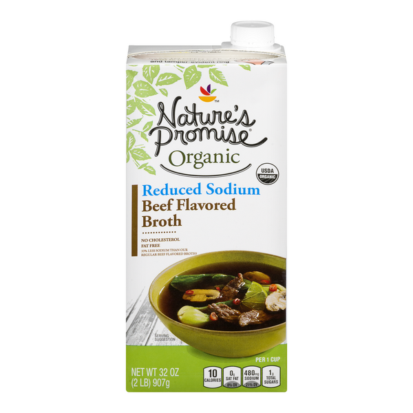 Save on Nature's Promise Organic Beef Flavored Broth Reduced Sodium