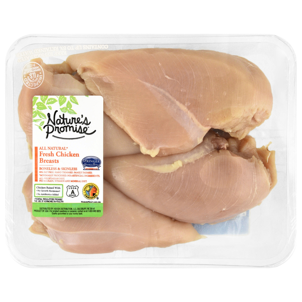 Nature's Promise All Natural Boneless & Skinless Chicken Breasts Fresh