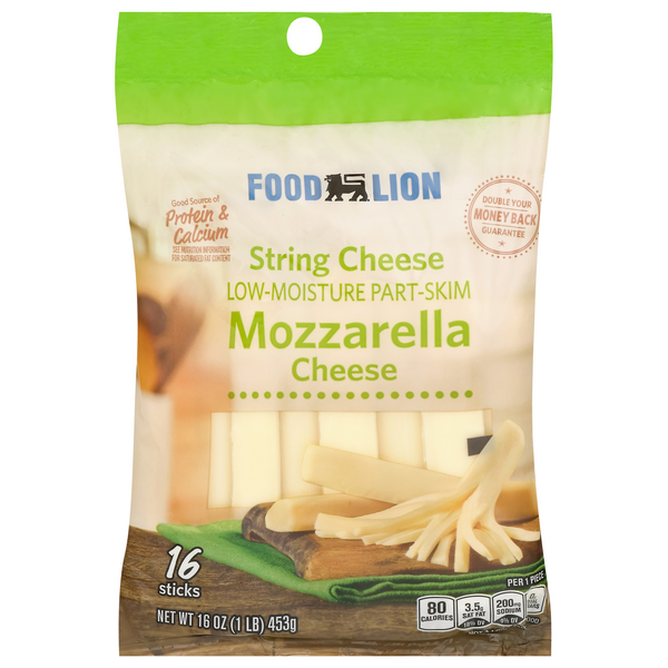 Save on Food Lion Part-Skim Mozzarella String Cheese - 16 ct Order ...