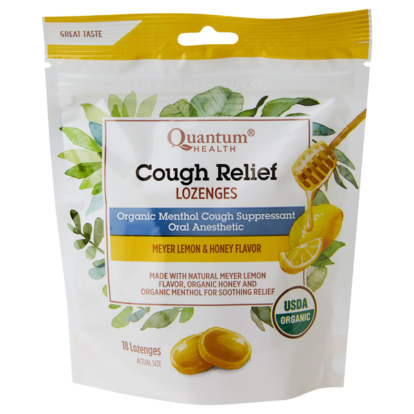Quantum Health Cough Relief Lozenge Meyer Lemon & Honey
