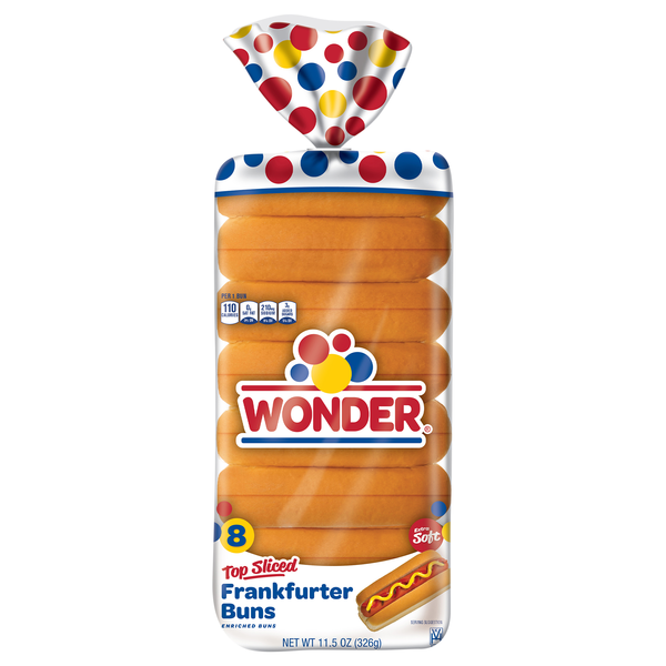 Wonder Top Sliced Frankfurter Buns - 8 ct