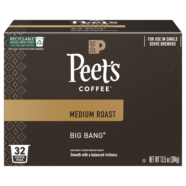 Peet's Big Bang Medium Roast Single Serve Coffee K-Cup Pods