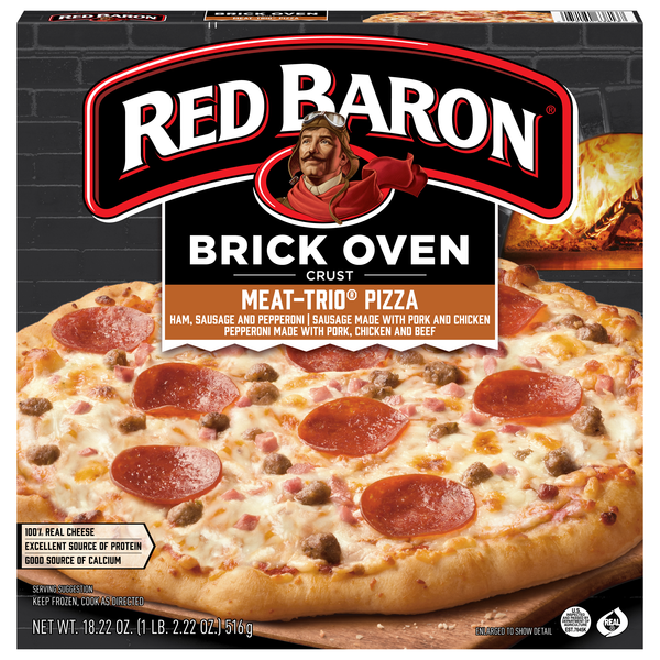 Red Baron Brick Oven Crust Meat-Trio Pizza Frozen