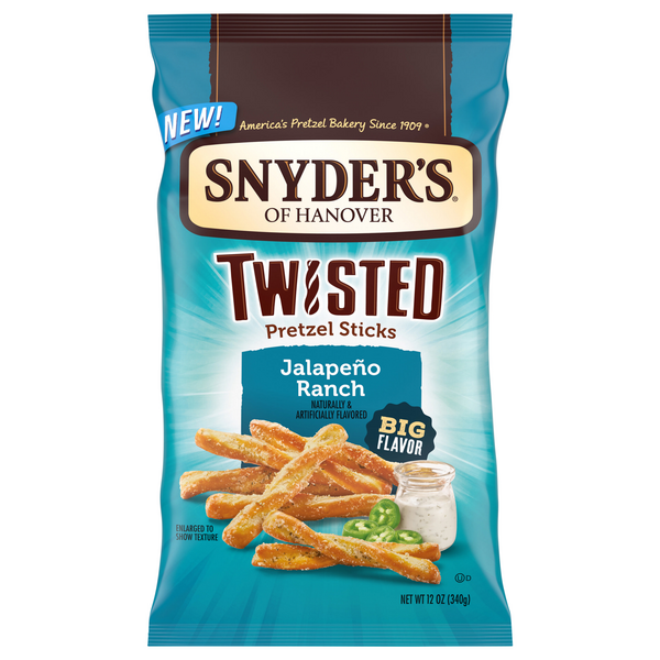 Save on Snyder's of Hanover Twisted Pretzel Sticks Jalapeno Ranch Order