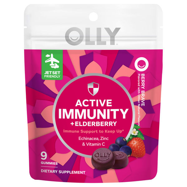 OLLY Berry Brave Active Immunity + Elderberry Gummies (Travel Size)