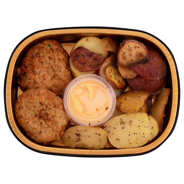 Hannaford Crab Cakes with Potatoes & Sauce Fresh