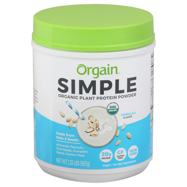 Orgain Simple Organic Vanilla 20g Plant-Based Protein Powder