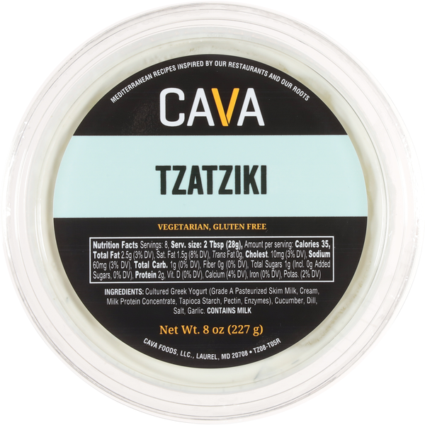 Cava Gluten Free Vegetarian Tzatziki