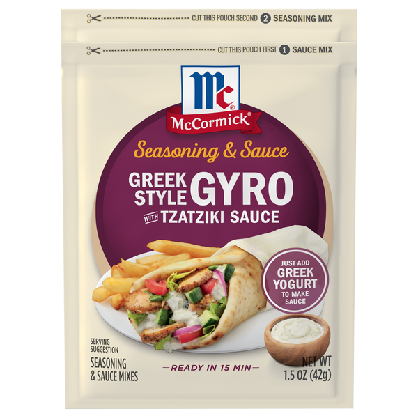 McCormick Greek Style Gyro with Tzatziki Sauce Seasoning & Sauce Mix