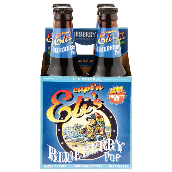 Capt'n Eli's Gluten Free Blueberry Soda Pop - 4 pk