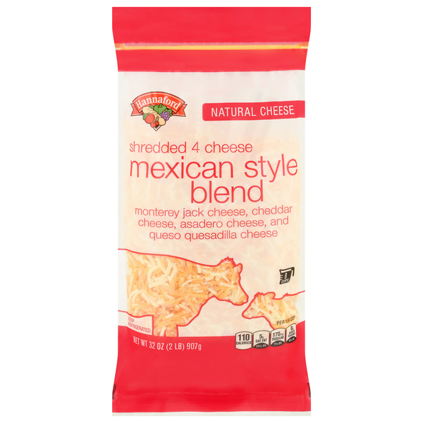 Hannaford Natural Shredded Mexican Style 4 Cheese Blend