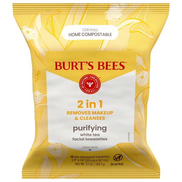 Burt's Bees Purifying Facial Cleansing Towelettes with White Tea Extract