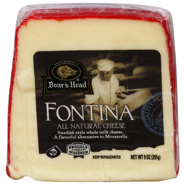 Boar's Head Natural Swedish Style Fontina Cheese Wedge
