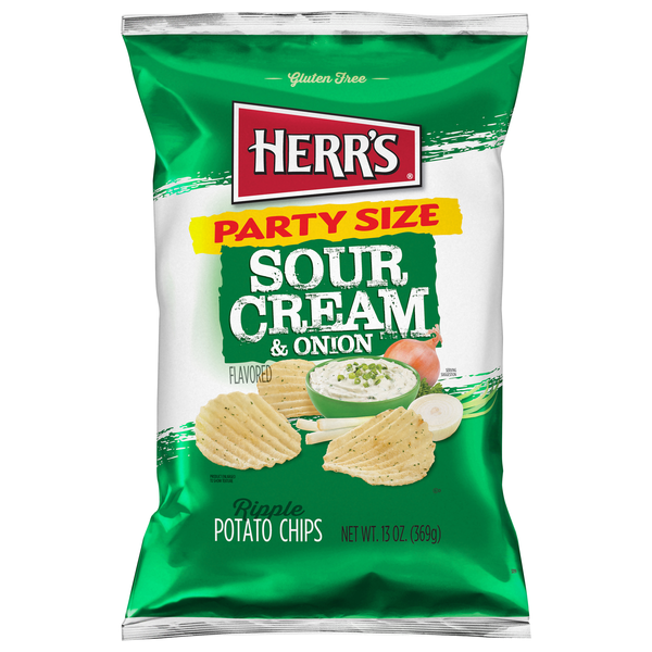 Herr's Sour Cream & Onion Potato Chips Party Size