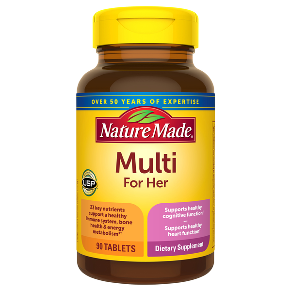 Nature Made Multi for Her with Iron & Calcium Dietary Supplement Tablets