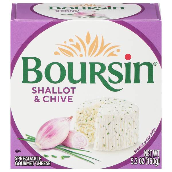 Boursin Shallot & Chive Spreadable Gourmet Cheese