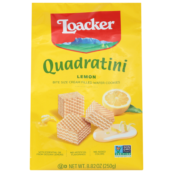 Save on Loacker Quadratini Bite Size Wafer Cookies Lemon Order Online
