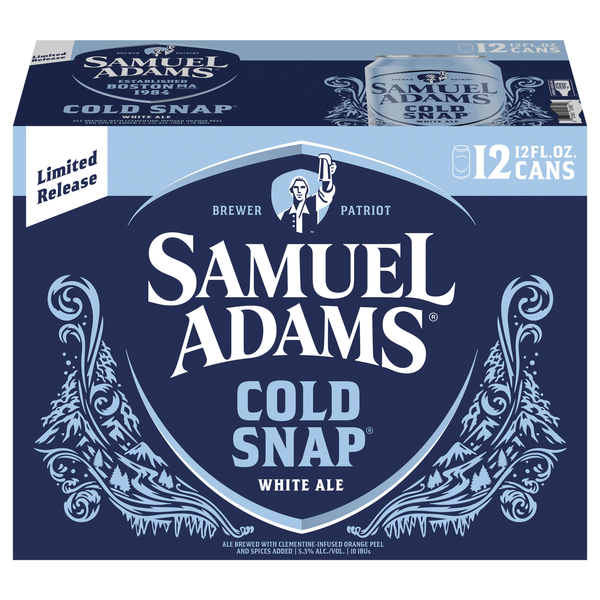 Samuel Adams Cold Snap White Ale Beer - 12 pk