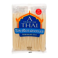 A Taste of Thai Gluten Free Rice Noodles Straight Cut Thin