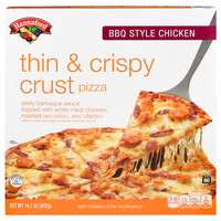Hannaford Thin & Crispy Crust BBQ Style Chicken Pizza Frozen
