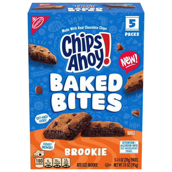 Nabisco Chips Ahoy! Brookie Baked Bites Snack Packs - 5 ct