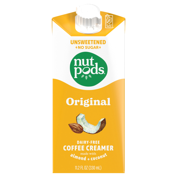 nutpods Dairy Free Unsweetened Original Flavored Almond + Coconut Creamer