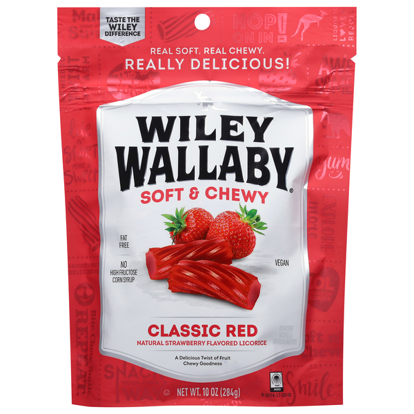 Wiley Wallaby Classic Red Strawberry Flavored Licorice Candy