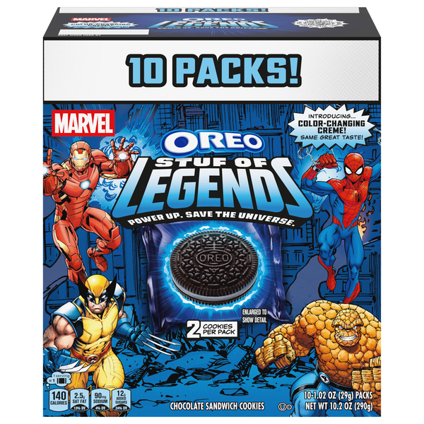 OREO Marvel Stuf of Legends Chocolate Sandwich Cookies - 10 ct