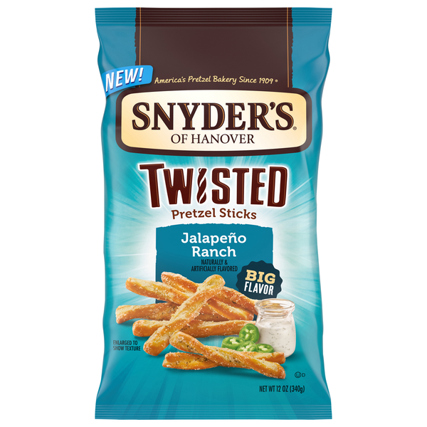 Snyder's of Hanover Jalapeno Ranch Flavored Twisted Pretzel Sticks