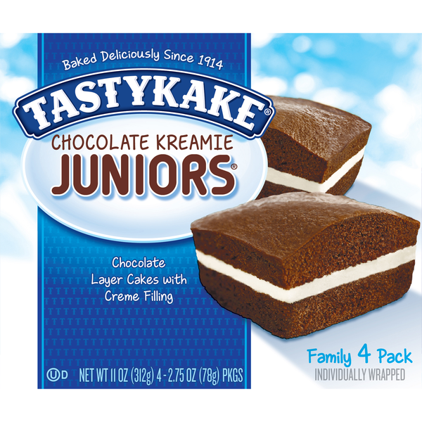 Tastykake Chocolate Kreamie Juniors Snack Cakes - 4 ct