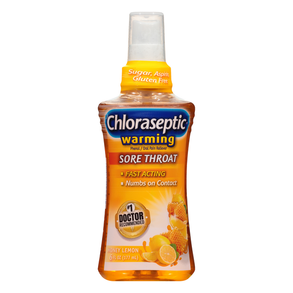 Chloraseptic Warming Gluten & Sugar Free Honey Lemon Sore Throat Spray