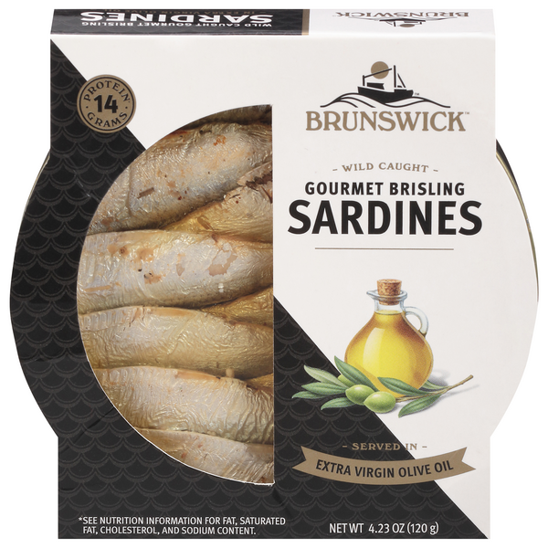 Brunswick Wild Caught Gourmet Brisling Sardines in Extra Virgin Olive Oil