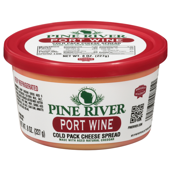 Pine River Port Wine Cold Pack Cheddar Cheese