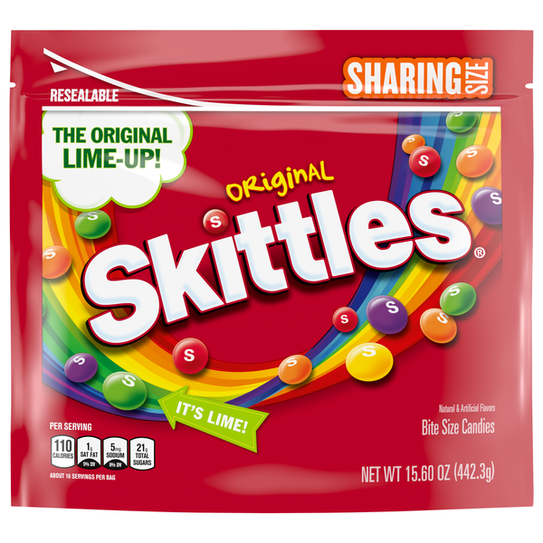 Skittles Original Bite Size Chewy Candy Sharing Size