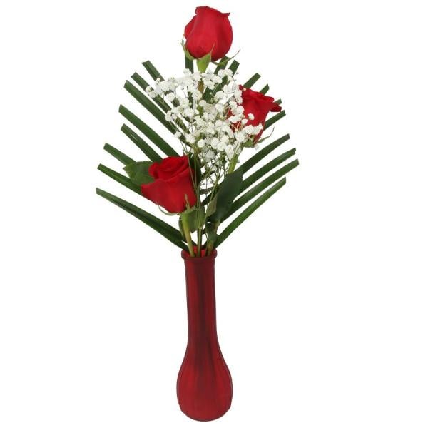Triple Rose Bud Vase