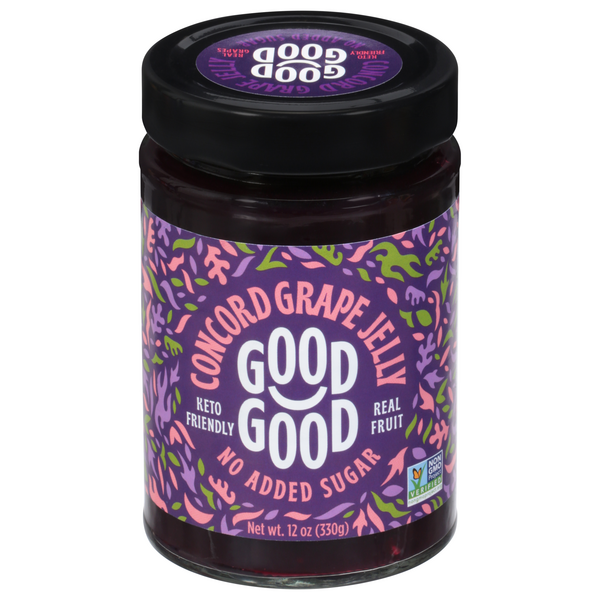 Good Good No Added Sugar Keto Friendly Concord Grape Jelly